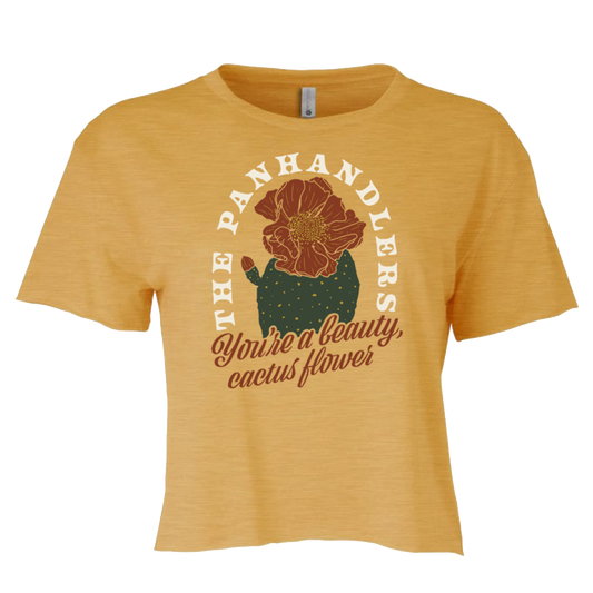 Cactus Flower Ladies Crop Tee